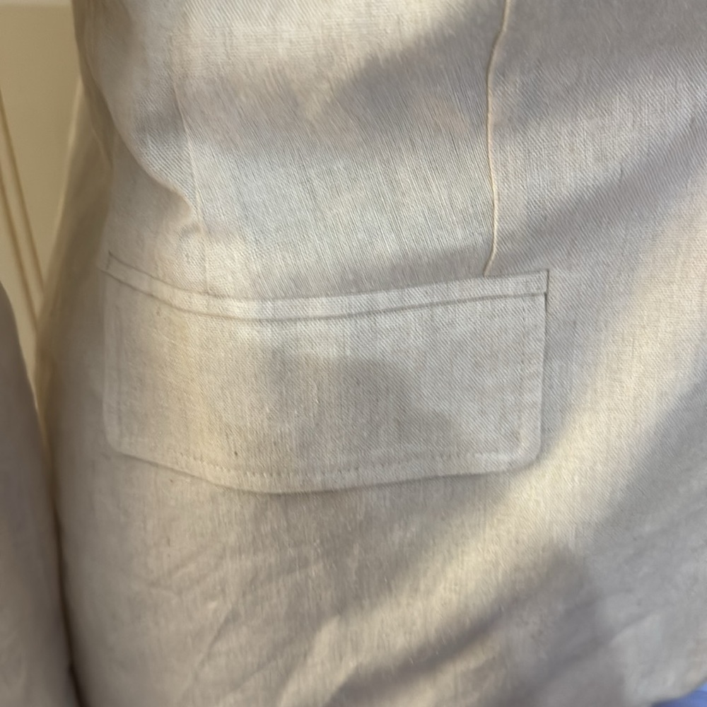 Anthropologie Avec Les Filles Classic Linen Business Casual Blazer - Picture 7 of 11